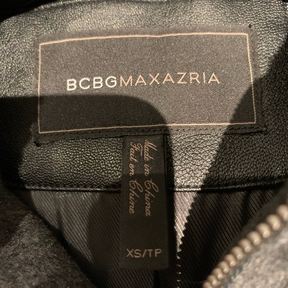 BCBG MAXAZARIA wool with leather , XS, like New - Picture 9 of 9
